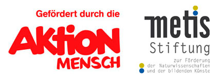 Logo AktionMensch und  metis Stiftung